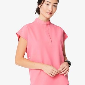 FIGS - NEON PINK Rafaela oversized scrub top- XXS